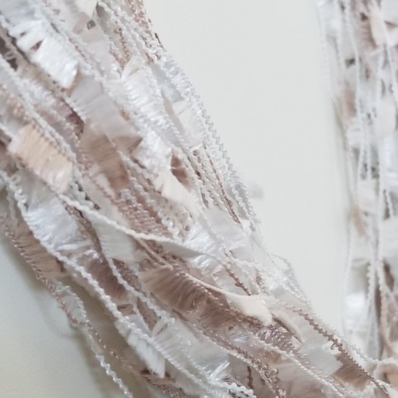 Multi Strand Thread Necklace In Ivory color - Picture 3 of 3